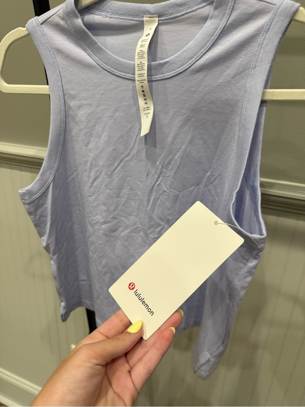 Lululemon Classic Fit Cotton Blend Tank Size 4 - Picture 4 of 6